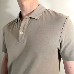 Tan slim fit polo lightweight